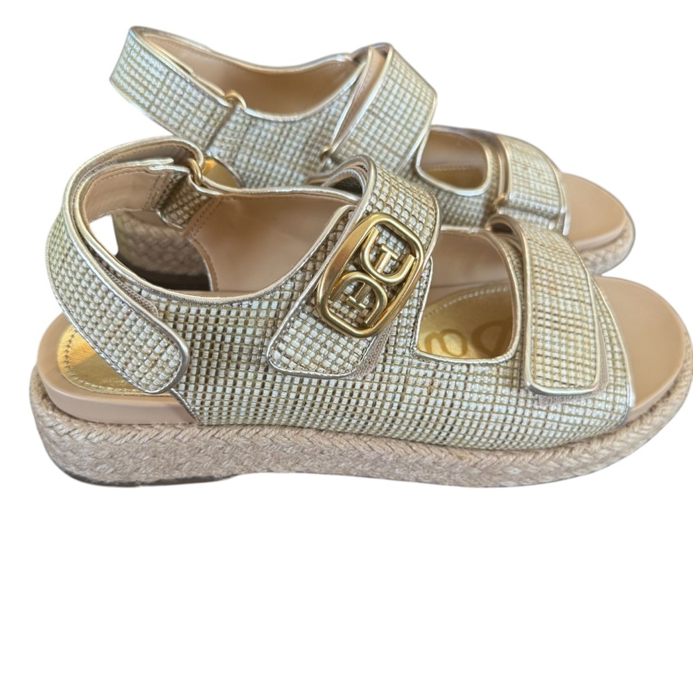 Sam Edleman Alto Natural Raffia Slingback Sandal Size 8.5